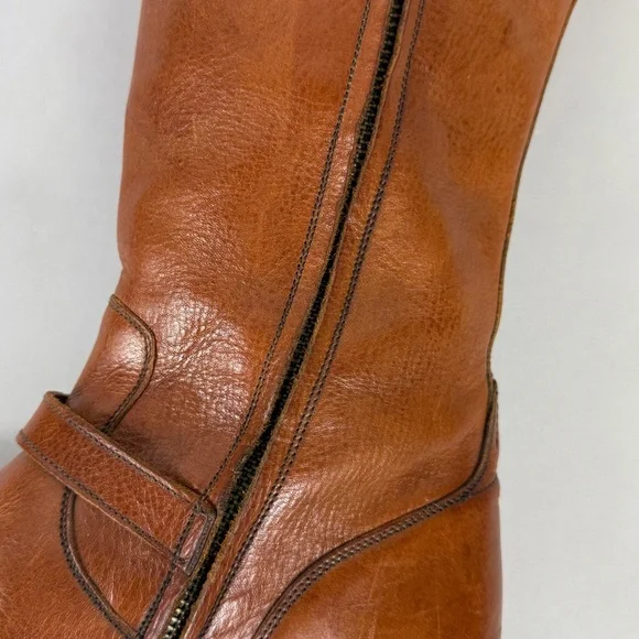 Frye Cognac Brown Leather Riding Boots - Picture 6 of 12